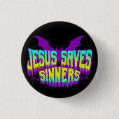 Jesus Saves Goths Button 缶バッジ (正面)