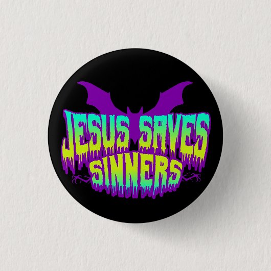 Jesus Saves Goths Button 缶バッジ (正面)