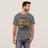 Jesus Saves Ice Hockey Goalie Sport Religious Chri Tシャツ (正面フル)