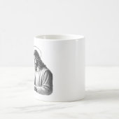 Jesus Saves in the Cloud - Funny Jesus Meme コーヒーマグカップ (中央)