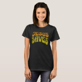Jesus Saves Message of Salvation Christian Faith R Tシャツ (正面フル)