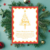 Jesus Script Christmas Tree Blessings シーズンカード