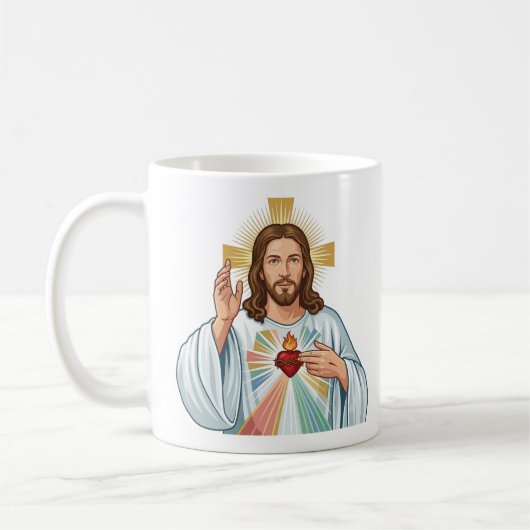 Jesus segnet Dich コーヒーマグカップ (左)