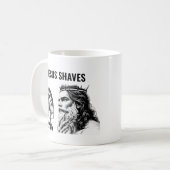 Jesus Shaves - Funny Jesus Meme コーヒーマグカップ (正面左)