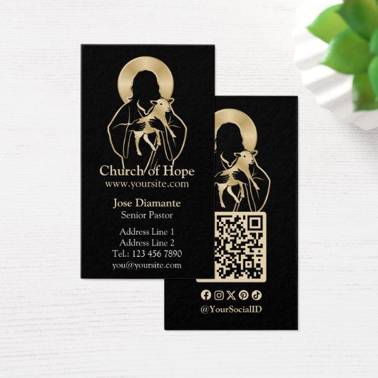 Jesus Shepherd Vertical Business Card (デスク)