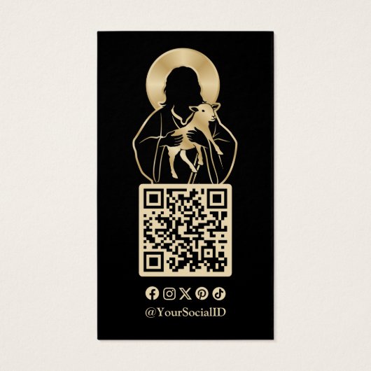 Jesus Shepherd Vertical Business Card (裏面)