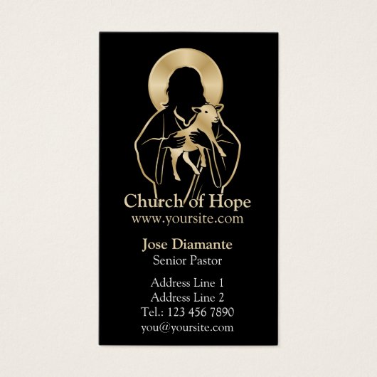 Jesus Shepherd Vertical Business Card (正面)