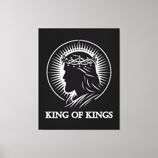 Jesus silhouette King of kings キャンバスプリント (正面)