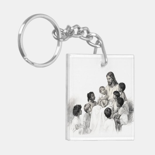 Jesus Sitting with Children キーホルダー (正面左)