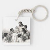 Jesus Sitting with Children キーホルダー (裏面)