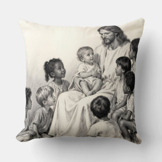 Jesus Sitting with Children クッション