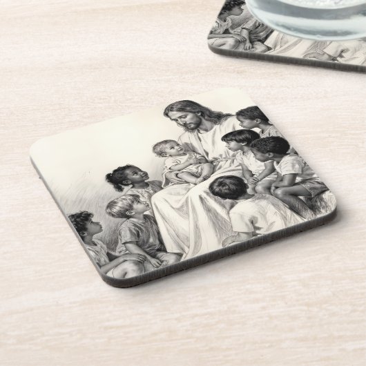 Jesus Sitting with Children コースター (左側)