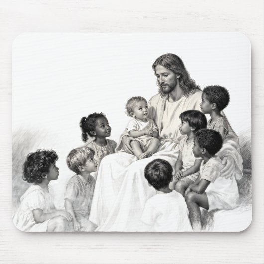 Jesus Sitting with Children マウスパッド (正面)