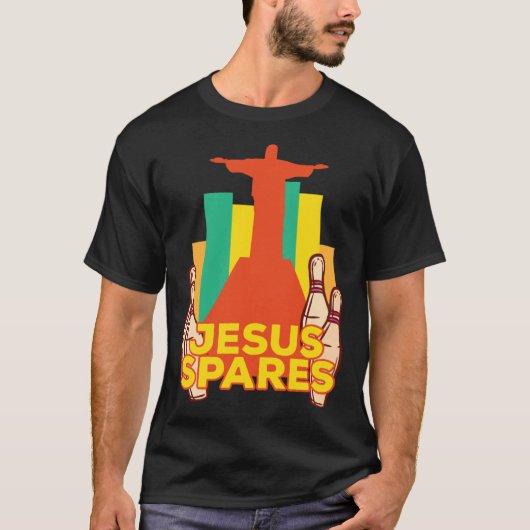 Jesus Spares Bowling Team Christian Tシャツ (正面)