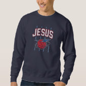 JESUS - Sports Hoops - Christian スウェットシャツ (正面)