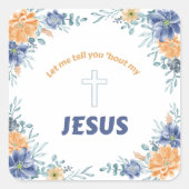 Jesus Sticker スクエアシール (正面)