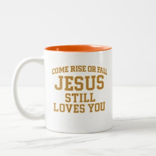 Jesus Still Loves You Design ツートーンマグカップ (左)