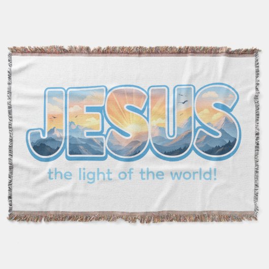 Jesus Sunrise スローブランケット (正面)