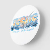 Jesus Sunrise ラウンド壁時計 (傾斜)