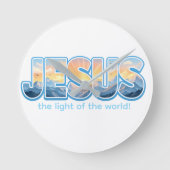 Jesus Sunrise ラウンド壁時計 (正面)