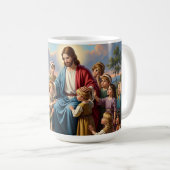 Jesus Surrounded by Children コーヒーマグカップ (正面右)