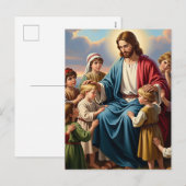 Jesus Surrounded by Children シーズンポストカード (正面/裏面)