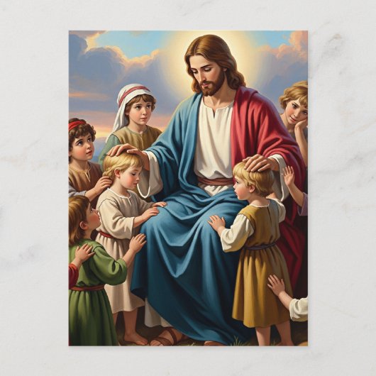 Jesus Surrounded by Children シーズンポストカード (正面)
