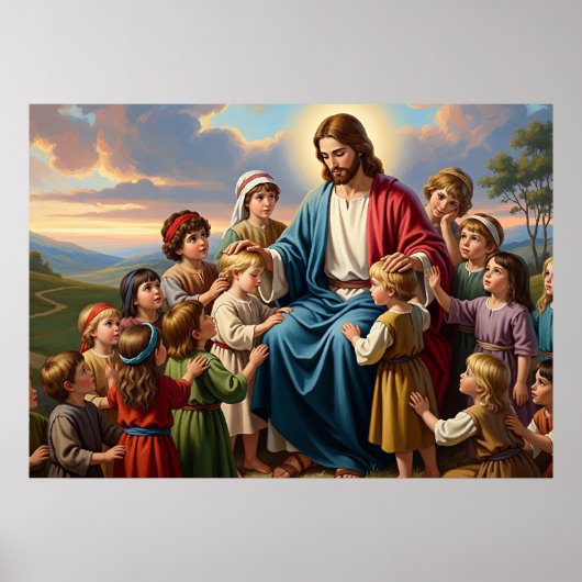 Jesus Surrounded by Children ポスター (正面)