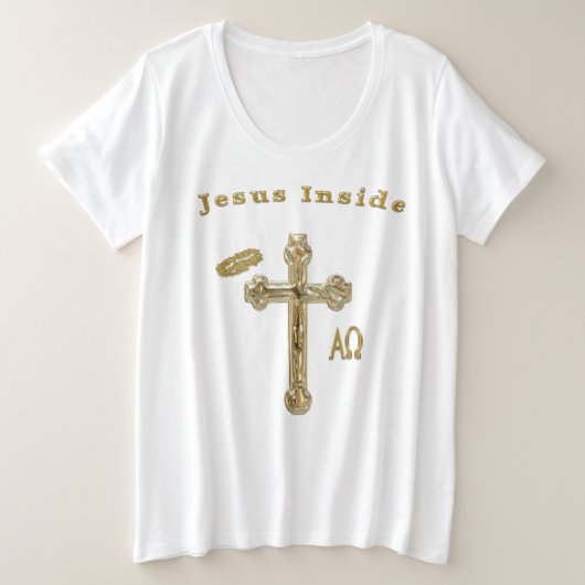 Jesus Tシャツ女性 プラスサイズTシャツ (デザイン正面)