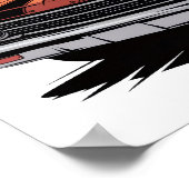 Jesus Take the Wheel Vintage Muscle Car ポスター (角)