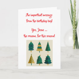 Jesus the Birthday Boy Christmas Card カード