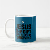 Jesus The Gift That Keeps On Forgiving Christian R コーヒーマグカップ (左)