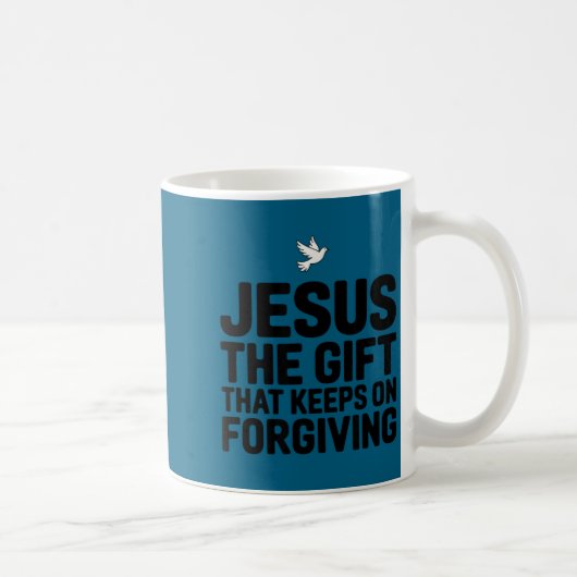 Jesus The Gift That Keeps On Forgiving Christian R コーヒーマグカップ (右)