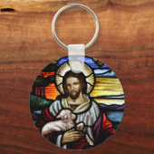Jesus The Good Shepherd Stained Glass Keychain キーホルダー (正面)