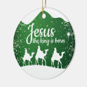Jesus the King is Born Divine Passage ⛪️ 🎄 セラミックオーナメント (左)