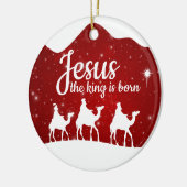 Jesus the King is Born Divine Passage ⛪️ 🎄 セラミックオーナメント (左)