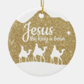 Jesus the King is Born Divine Passage ⛪️ 🎄 セラミックオーナメント (正面)