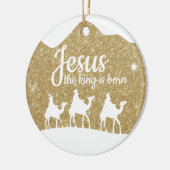 Jesus the King is Born Divine Passage ⛪️ 🎄 セラミックオーナメント (左)