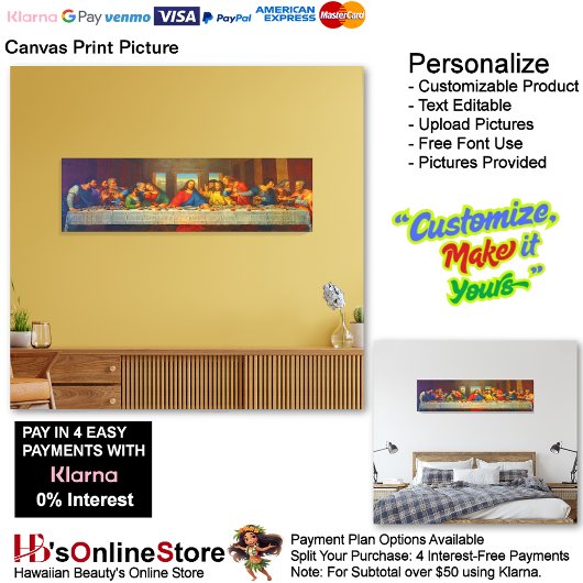 Jesus The Last Supper Canvas Print Picture キャンバスプリント