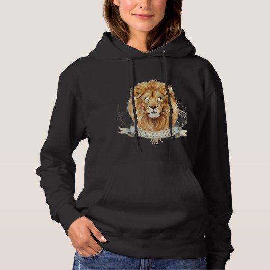 Jesus – The Lion of Judah | Christian Hoodie パーカ (正面)