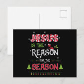 Jesus The Reason The Season Christian Christmas ポストカード (正面/裏面)