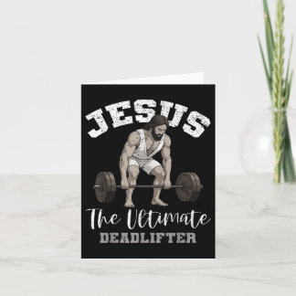 Jesus The Ultimate Deadlifter Christian Cross God  カード