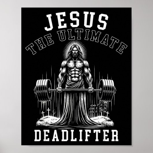 Jesus The Ultimate Deadlifter - Jesus Deadlifting  ポスター (正面)
