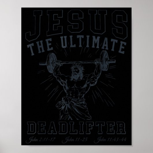 Jesus The Ultimate Deadlifter - Jesus Deadlifting  ポスター (正面)