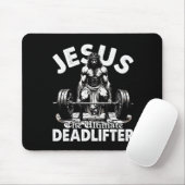 Jesus The Ultimate Deadlifter Jesus Deadlifting Ch マウスパッド (マウス)