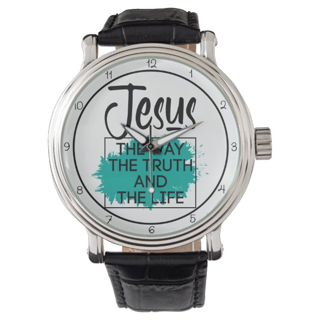 Jesus The Way The Truth And The Life Graphic 腕時計 (正面)