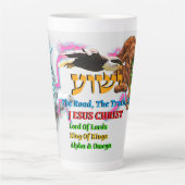 Jesus The Way ,The Truth. Life! Lion Of Judah カフェラテマグ (正面)