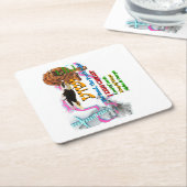 Jesus The Way ,The Truth. Life! Lion Of Judah スクエアペーパーコースター (アングル)