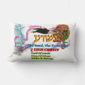 Jesus The Way ,The Truth. Life! Lion Of Judah ランバークッション (正面)