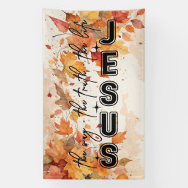 Jesus the Way the Truth the Life Autumn Design 横断幕